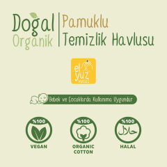 Sleepy Doğal Organik Pamuklu Temizlik Havlusu 50 Yaprak 12 Li PAKET