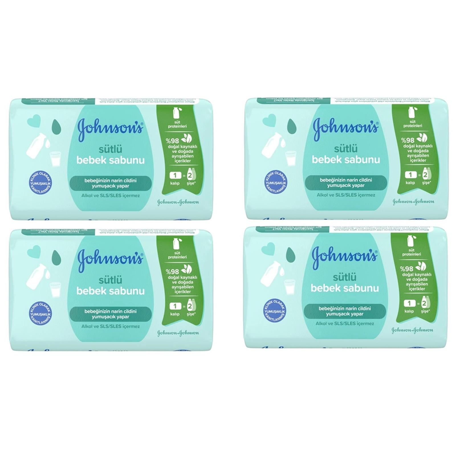 Johnsons Baby Sütlü Bebek Sabunu 90 gr 4 ADET
