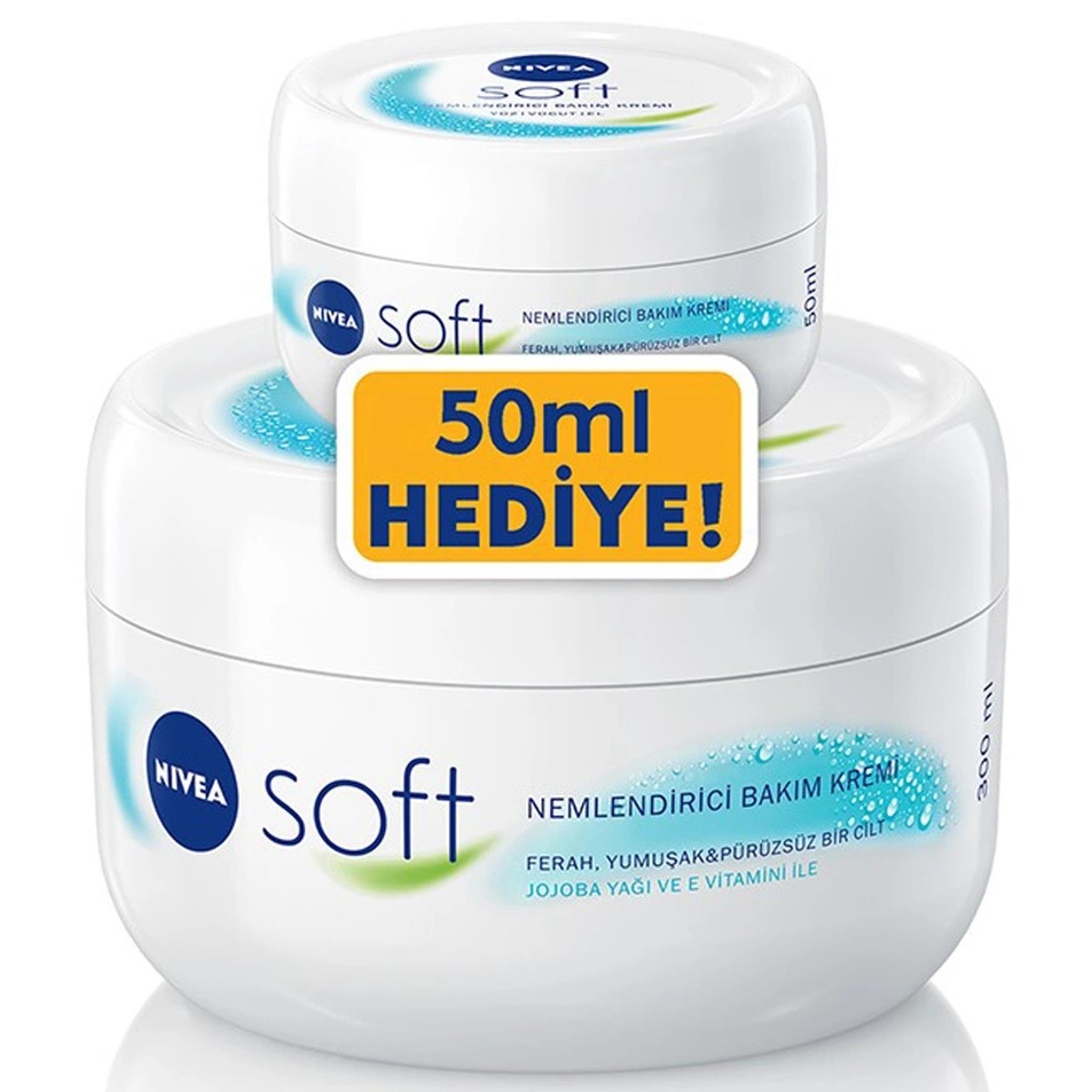 Nivea Soft Nemlendirici Bakım Kremi 300 ml + 50 ml Hediye