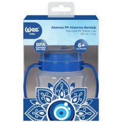 Wee Baby Nazar Boncuğu Desenli Akıtmaz Kulplu PP Bardak 125 ml