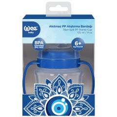 Wee Baby Nazar Boncuğu Desenli Akıtmaz Kulplu PP Bardak 125 ml