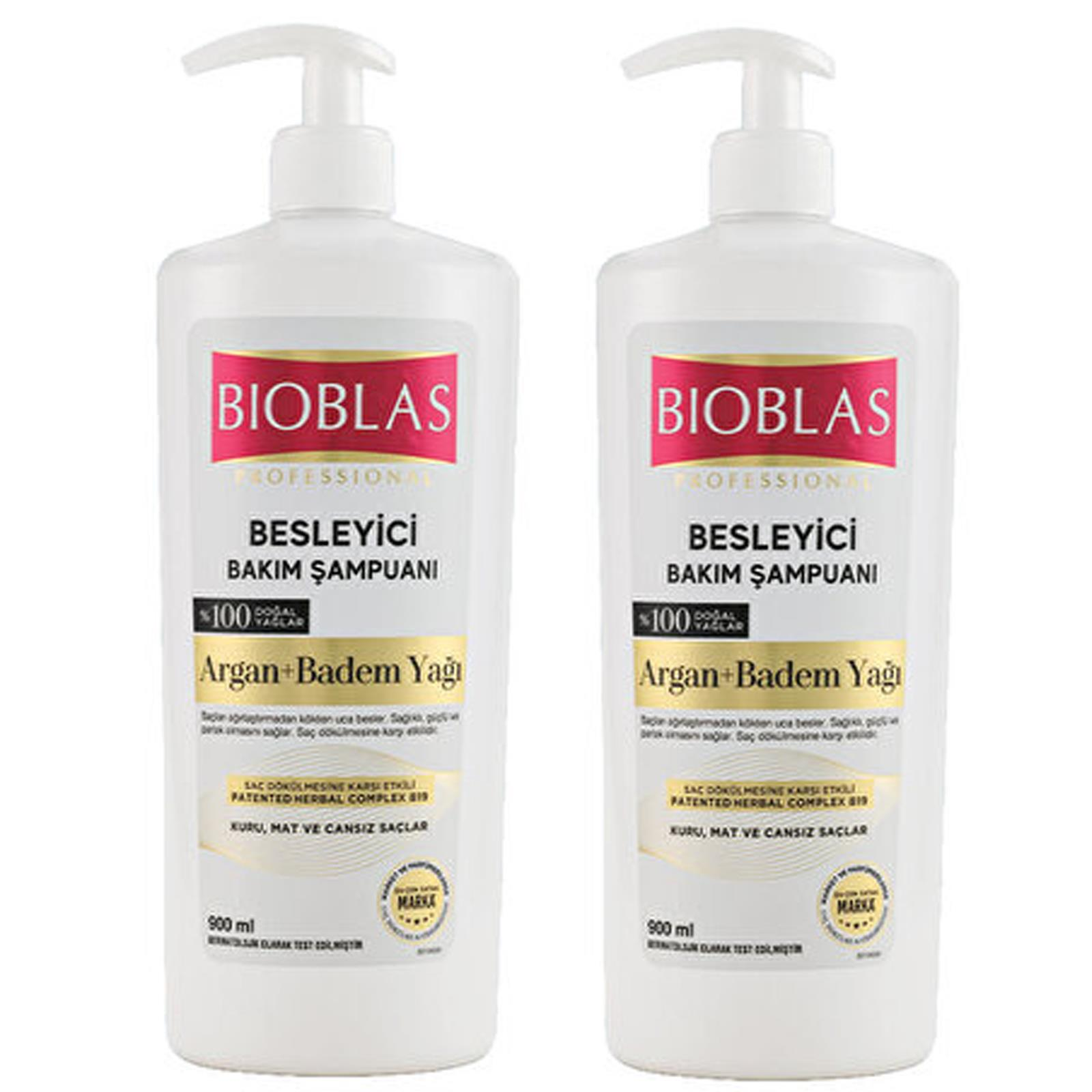 Bioblas Besleyici Bakım Şampuanı Argan Ve Badem Yağı 900 ml 2 ADET