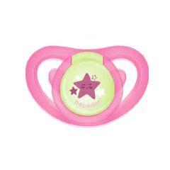 Bebedor 182 Air Serisi Fosforlu Damaklı Emzik No 2 6-18 Ay Pembe