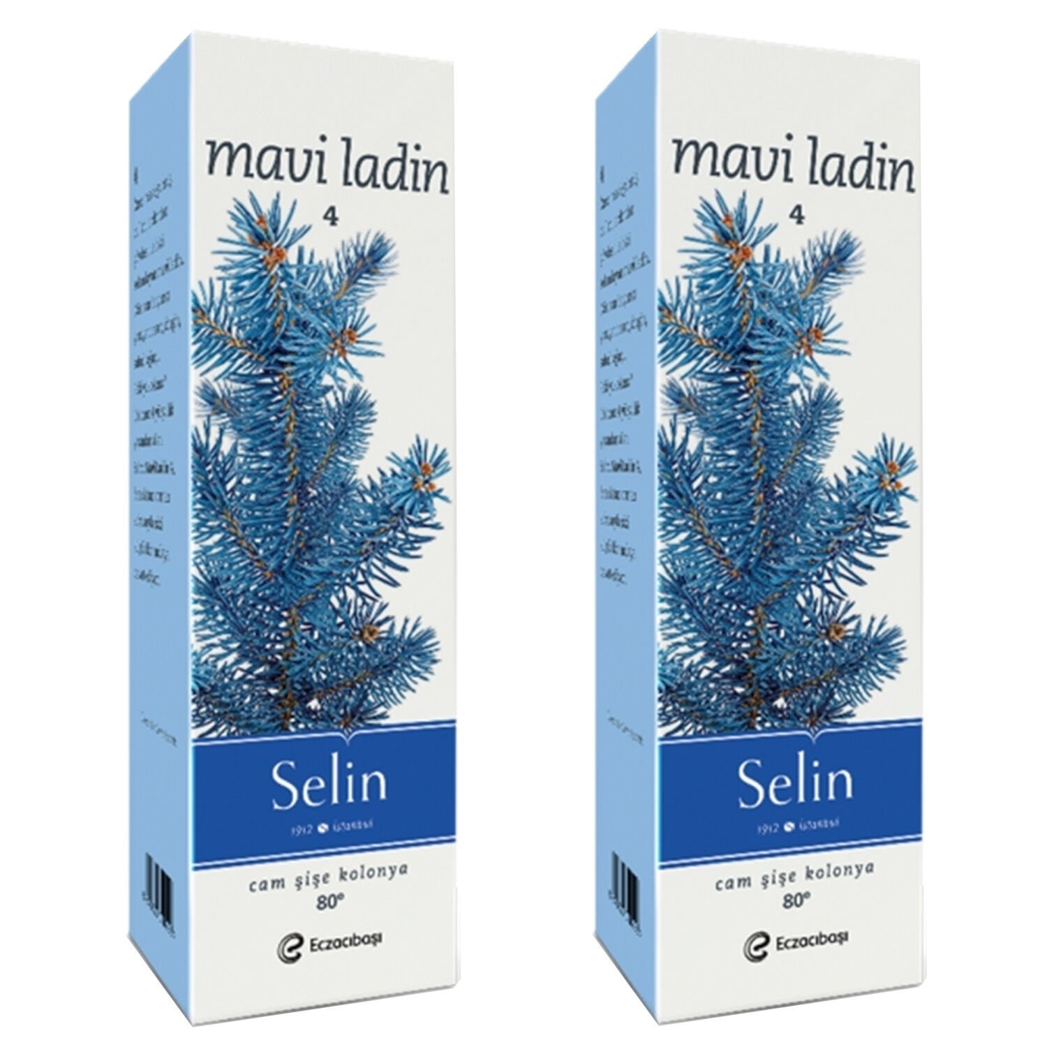 Selin Mavi Ladin Kolonya Cam Şişe 180 ml 2 ADET