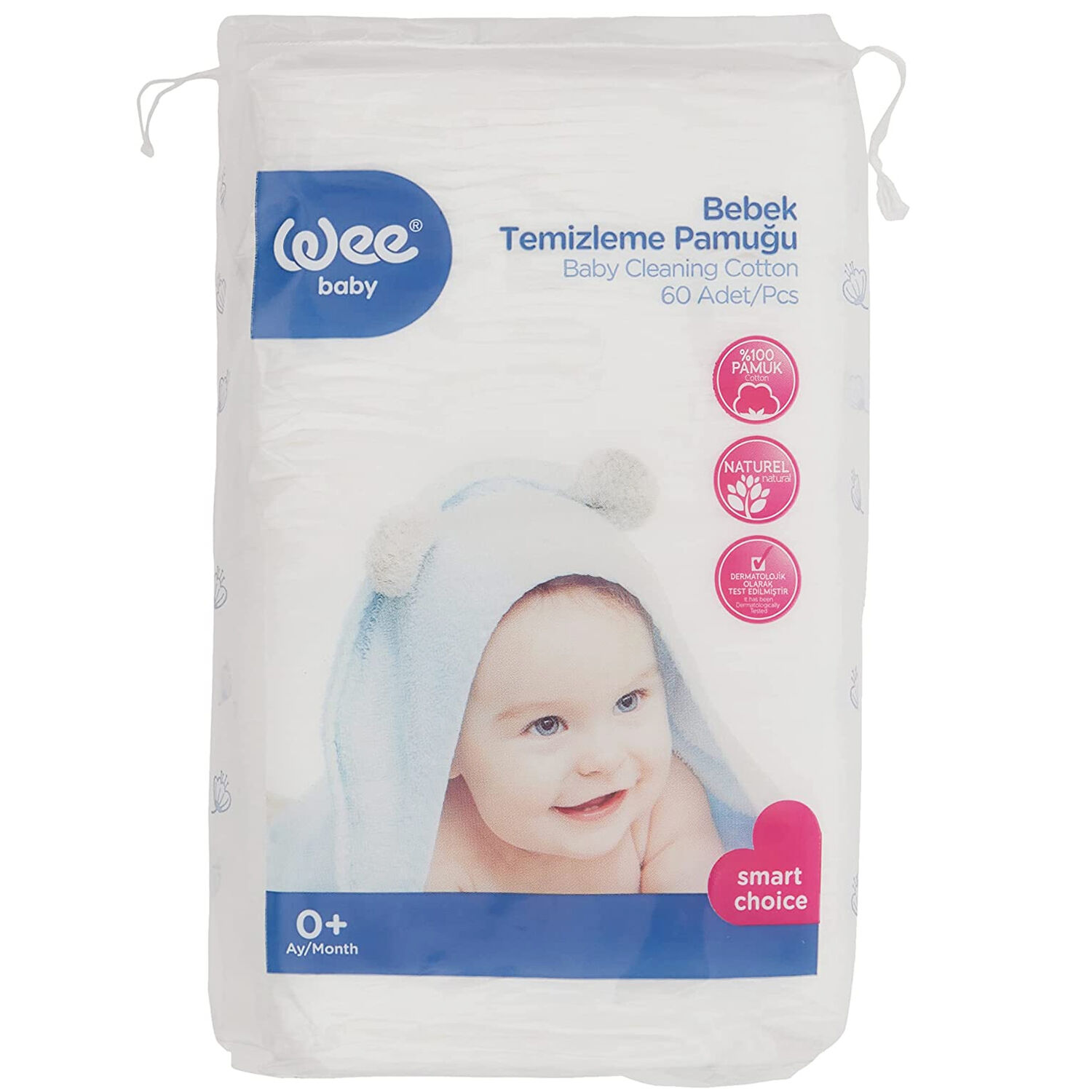 Wee Baby Bebek Temizleme Pamuğu 60’lı
